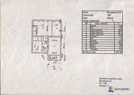 Pôdorys, Moyzesova 34, Košice 4001, Enriko s.r.o.